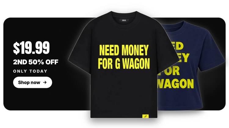 Need Money Tee display card